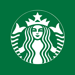 logo do Starbucks aplicado em fundo verde