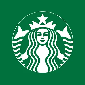 logo do Starbucks aplicado em fundo verde